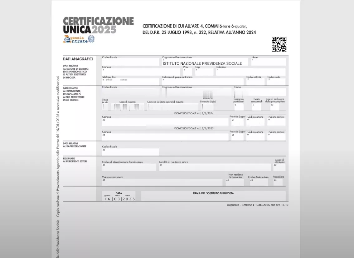 Certificazione Unica 2025, scadenze e invio documenti fiscali